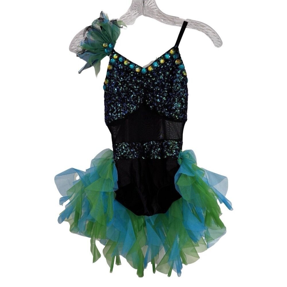 CURTAIN CALL Showtime‎ Star 2-Piece Dance Costume Leotard Tutu Size CME Ballet
